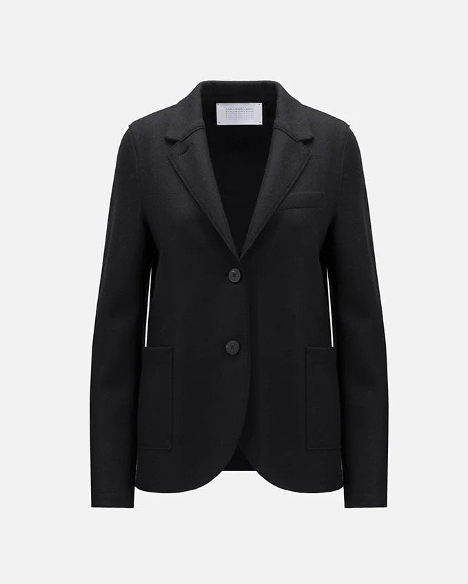 Harris Wharf Stand Up Collar Blazer Black-Harris Wharf London-Thistle Hill