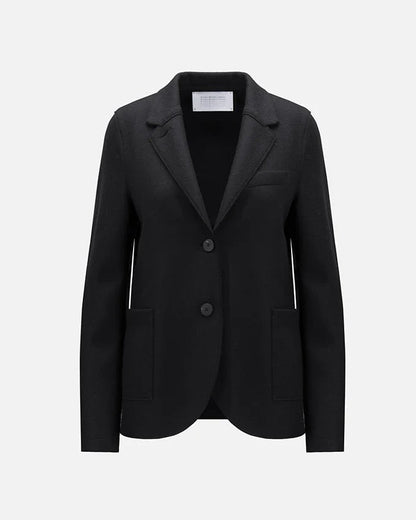 Harris Wharf Stand Up Collar Blazer Black-Harris Wharf London-Thistle Hill