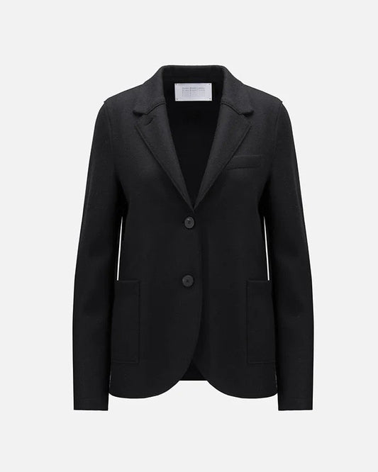 Harris Wharf Stand Up Collar Blazer Black