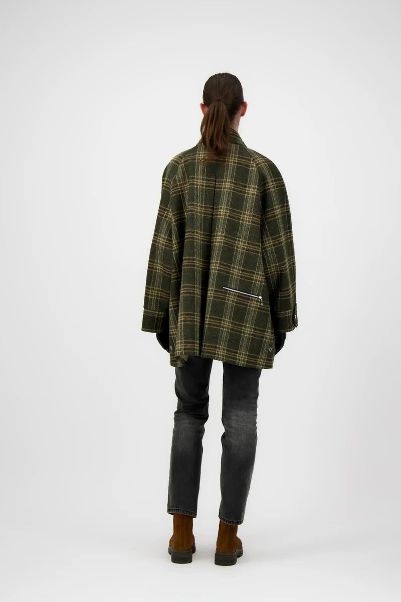 Pret Pour Partir Astrid Moo Coat Check Brown-Pret Pour Partir-Thistle Hill