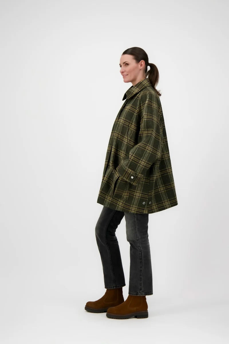 Pret Pour Partir Astrid Moo Coat Check Brown-Pret Pour Partir-Thistle Hill