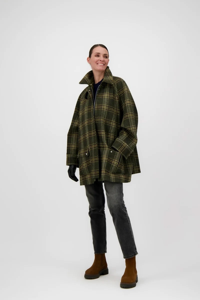 Pret Pour Partir Astrid Moo Coat Check Brown-Pret Pour Partir-Thistle Hill