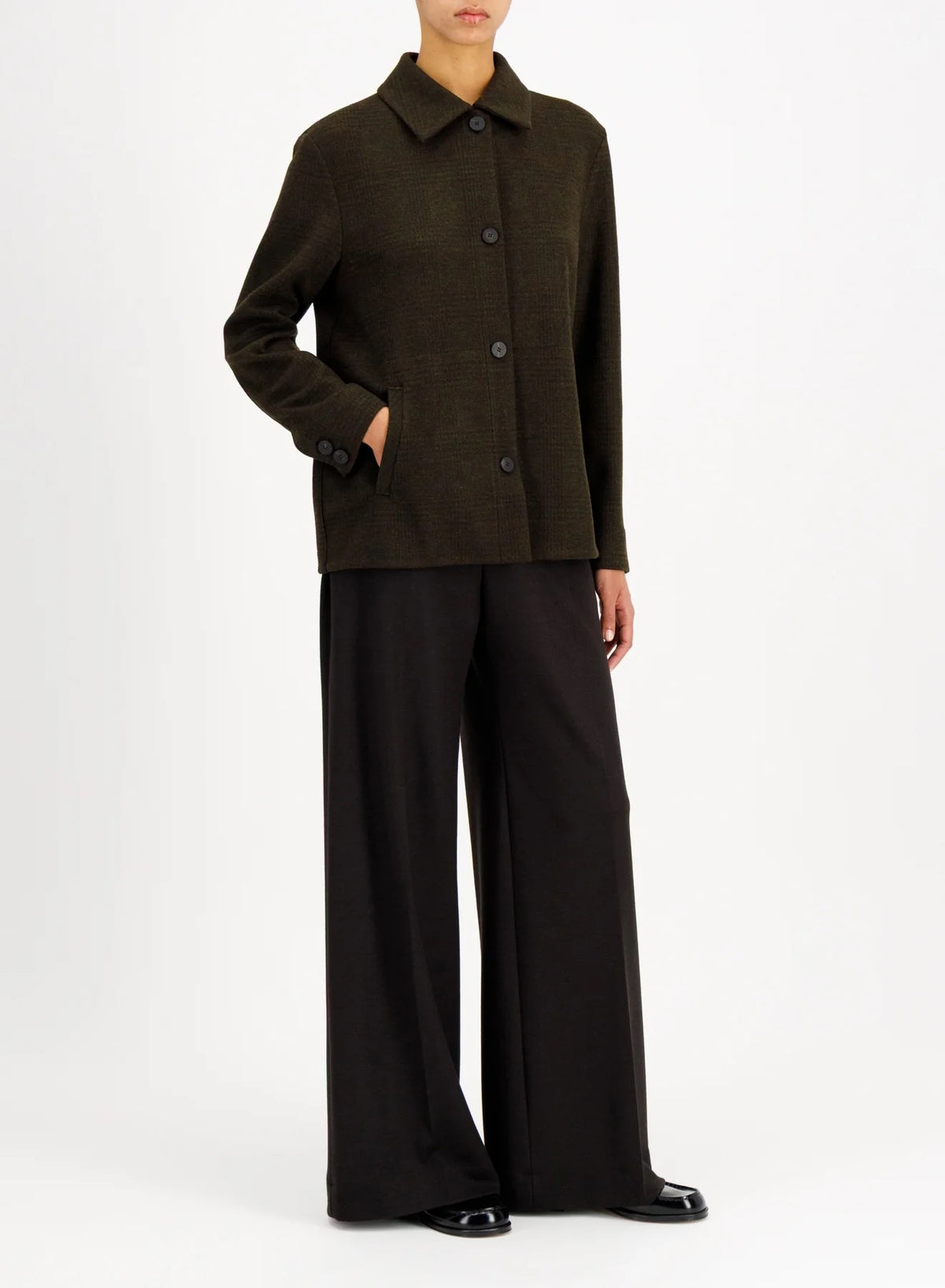 Harris Wharf Chore Jacket Brown Green-Harris Wharf London-Thistle Hill