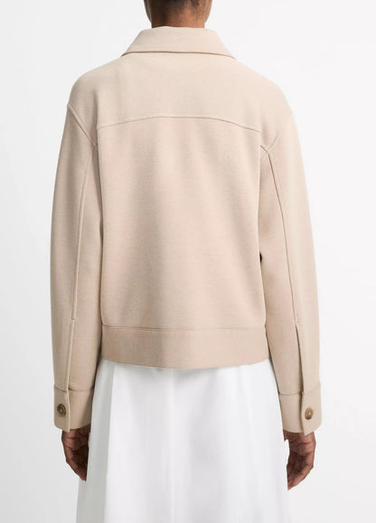 Vince Double Face Cropped Jacket Light Sandbar-Vince-Thistle Hill
