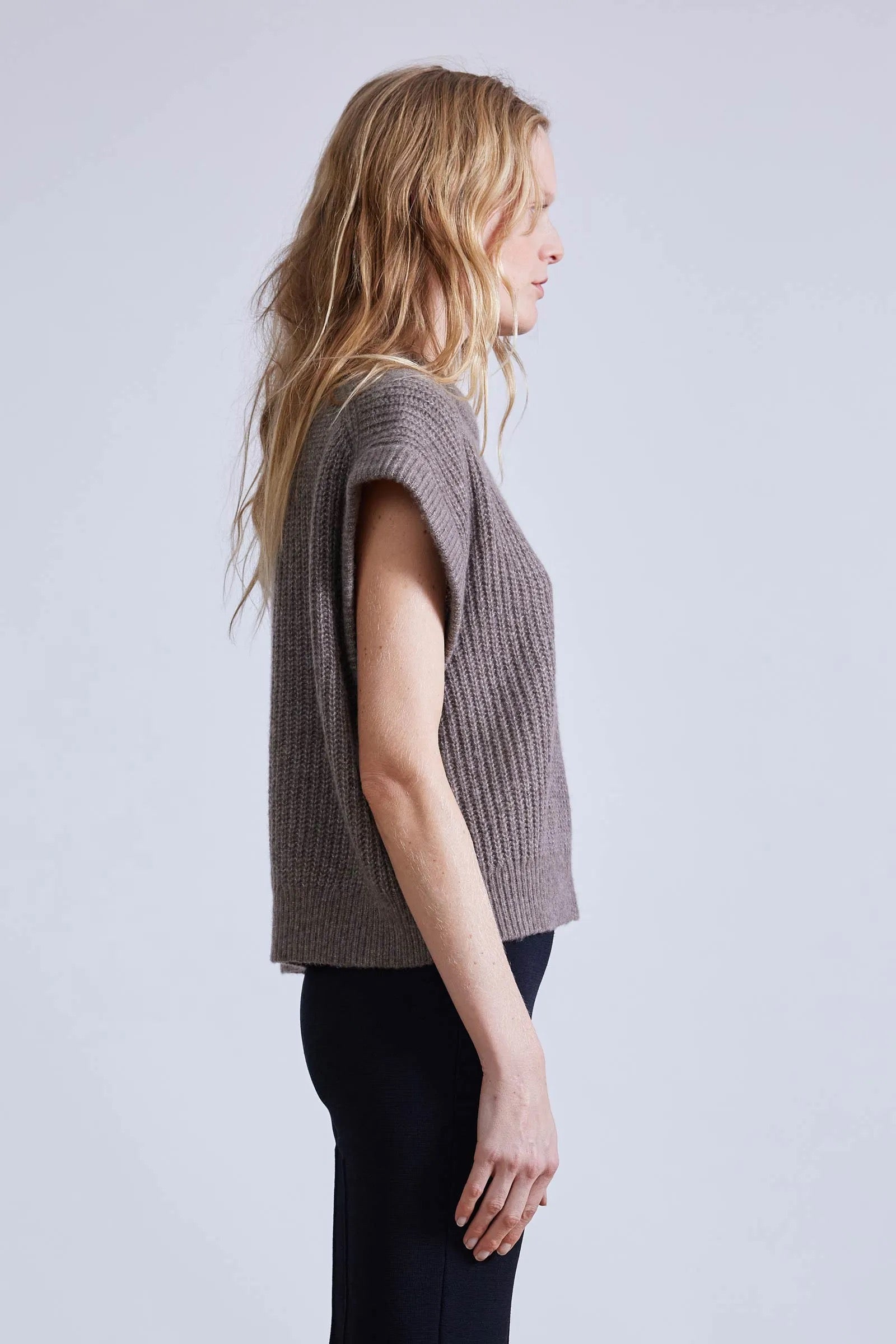 Apiece Apart Softest Oliva Vest Hazelnut-Apiece Apart-Thistle Hill