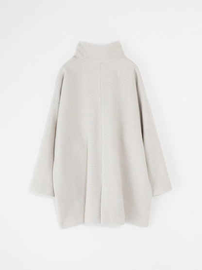 Evam Eva Renew Wool Stand Short Coat Ivory-Evam Eva-Thistle Hill