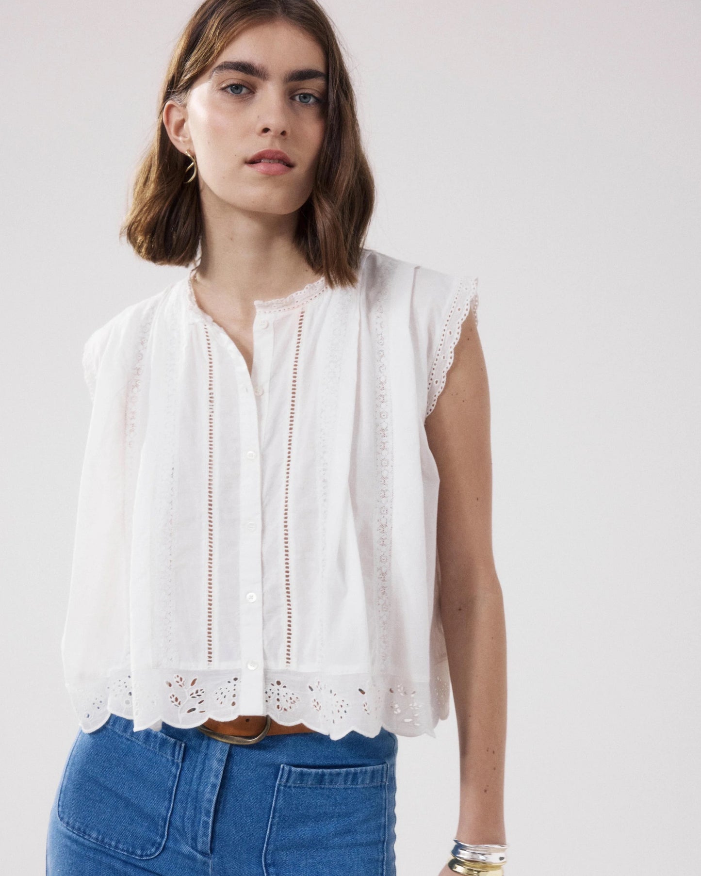 Hartford Cybil Woven Shirt Ecru-Hartford-Thistle Hill