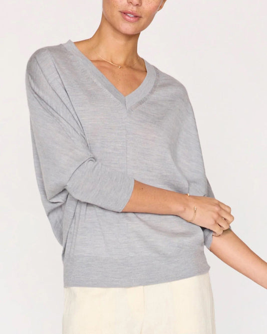 Brochu Walker Ursa Knit Top Mineral Grey Melange-Brochu Walker-Thistle Hill