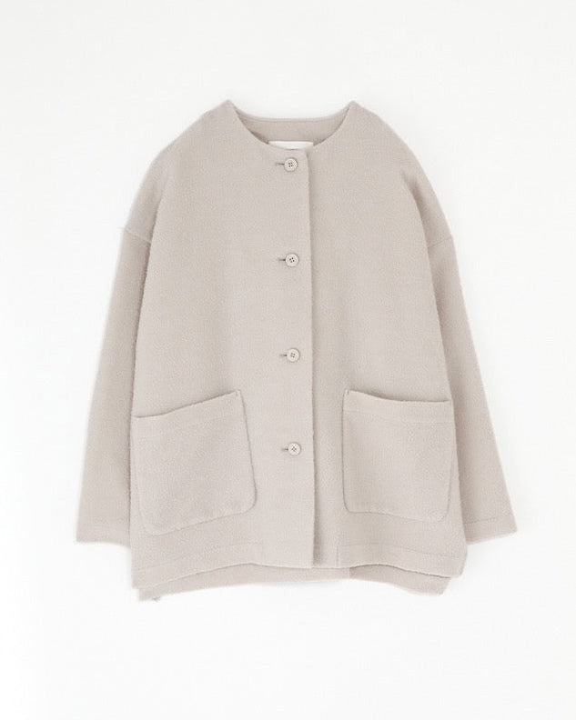 Evam Eva Wool Boucle Jacket Ecru-Evam Eva-Thistle Hill