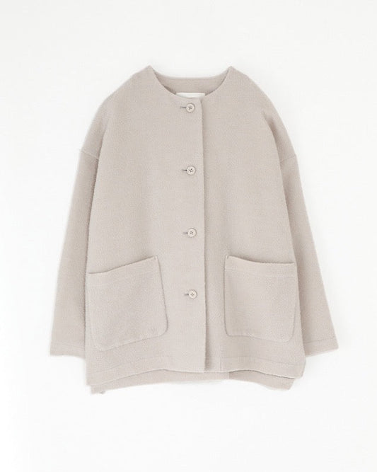 Evam Eva Wool Boucle Jacket Ecru-Evam Eva-Thistle Hill