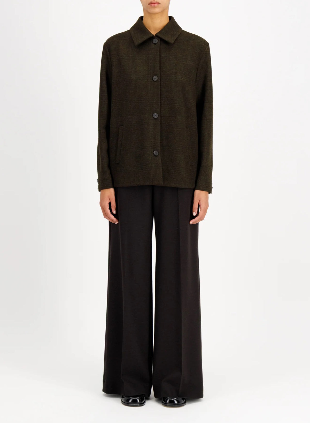 Harris Wharf Chore Jacket Brown Green-Harris Wharf London-Thistle Hill