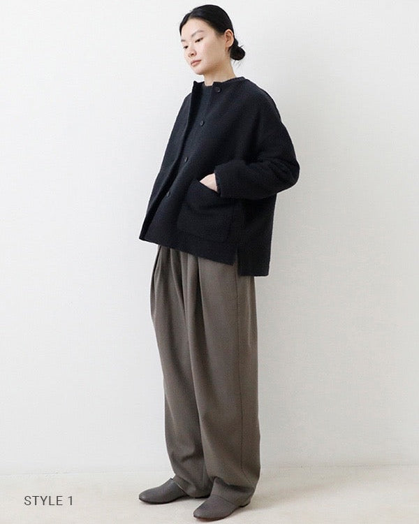 Evam Eva Wool Boucle Jacket Sumi-Evam Eva-Thistle Hill