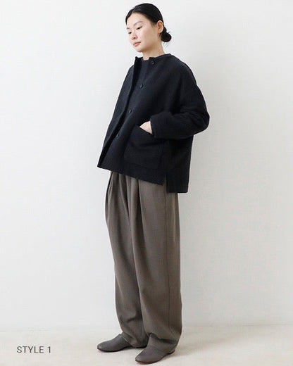 Evam Eva Wool Boucle Jacket Sumi-Evam Eva-Thistle Hill