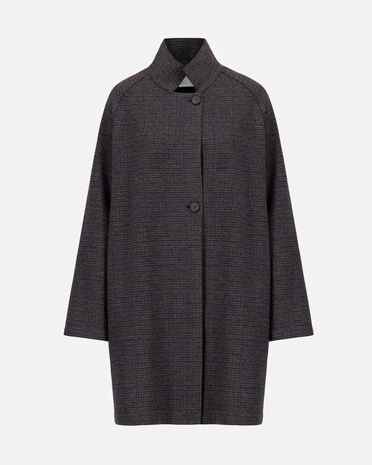 Harris Wharf/ Loro Piana Raglan Cape Grey & Brown