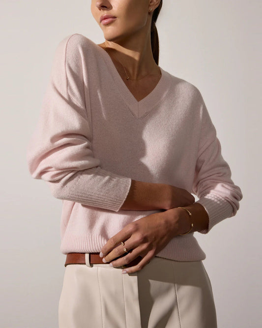 Brochu Walker Leia Vee Sweater Rose Quartz-Brochu Walker-Thistle Hill