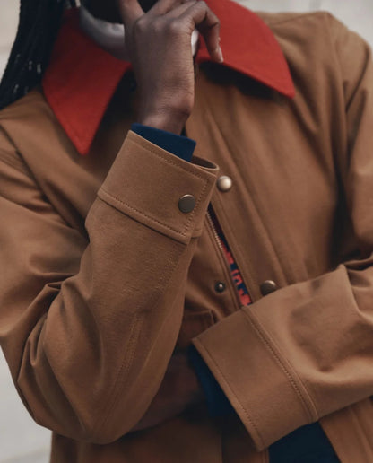 The Great Swingy Jacket Rust & Bright Red