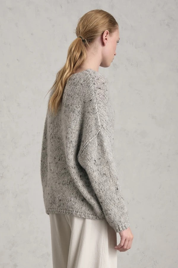 Transit Round Neck Light Grey Jumper-Transit-Thistle Hill