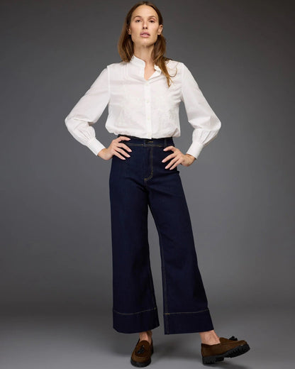 Love Binetti Costa Blue Gold Thread Pants-Love Binetti-Thistle Hill
