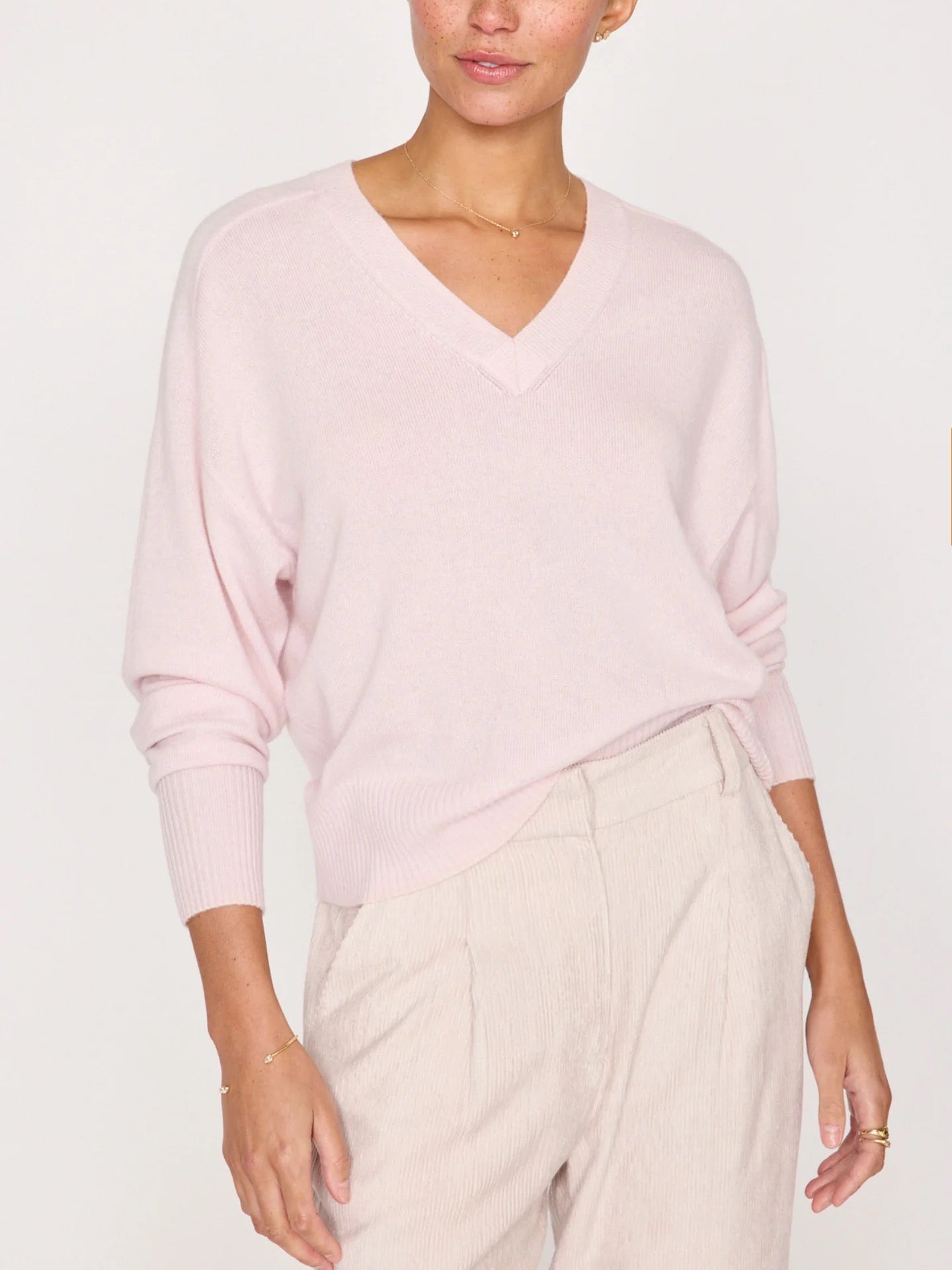 Brochu Walker Leia Vee Sweater Rose Quartz-Brochu Walker-Thistle Hill