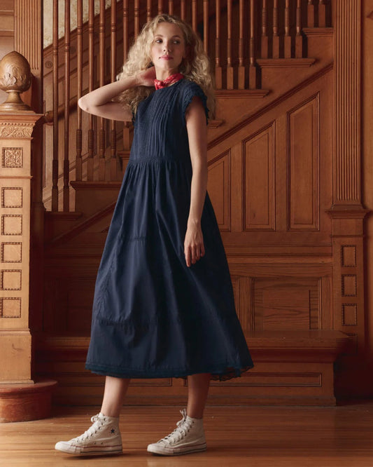The Great Sonnet Dress Navy-The Great-Thistle Hill