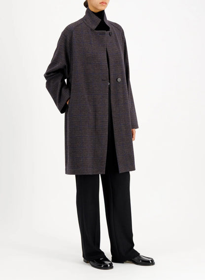 Harris Wharf/ Loro Piana Raglan Cape Grey & Brown