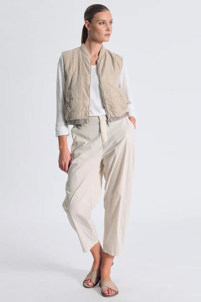 Transit Padded Silk Blend Vest in Sand-Transit-Thistle Hill