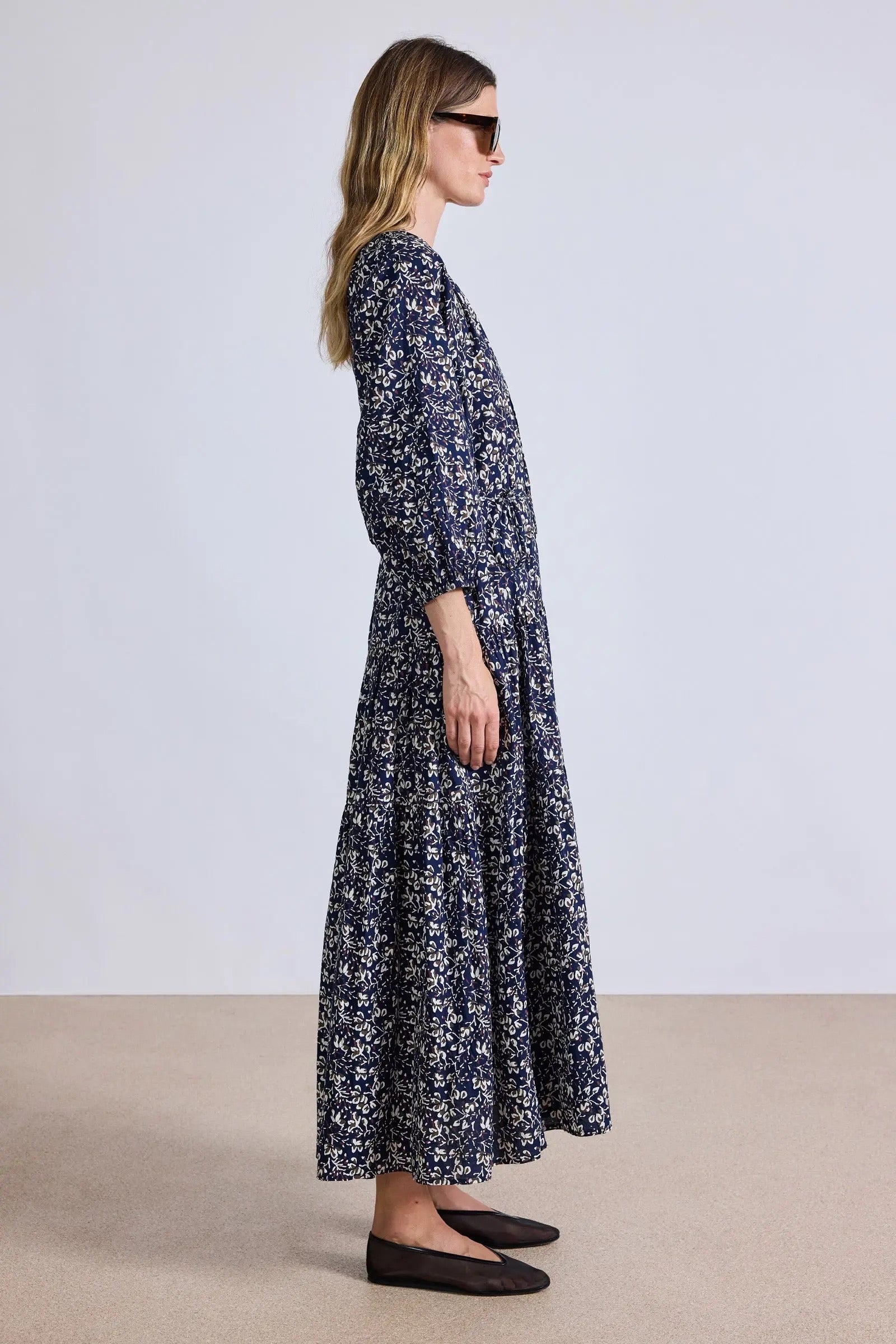 Apiece Apart Luminile Tier Maxi Mira Floral Navy-Apiece Apart-Thistle Hill