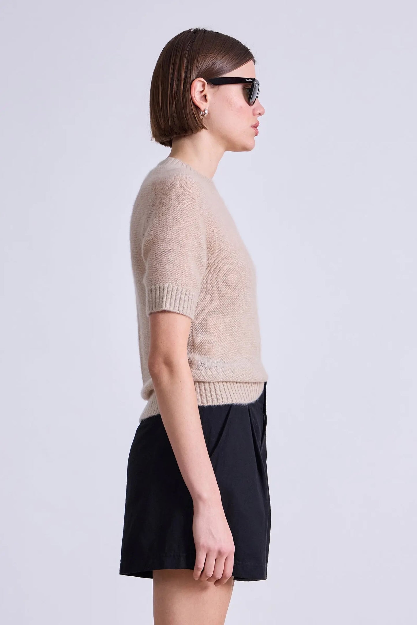 Apiece Apart Softest Silk Cashmere Tee Sand-Apiece Apart-Thistle Hill