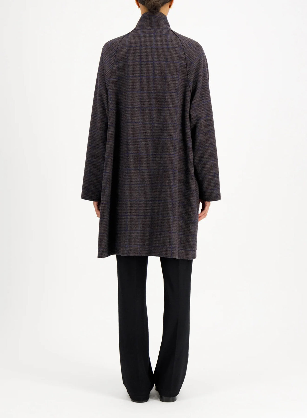 Harris Wharf/ Loro Piana Raglan Cape Grey & Brown