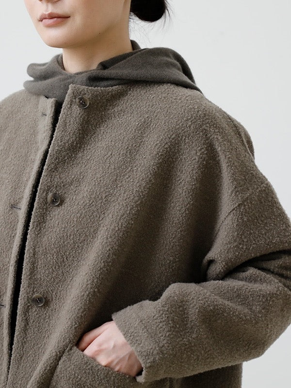 Evam Eva Wool Boucle Light Jacket Moss Gray-Evam Eva-Thistle Hill