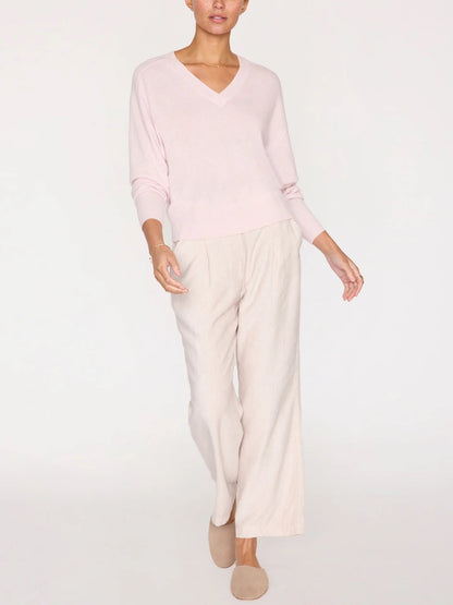 Brochu Walker Leia Vee Sweater Rose Quartz-Brochu Walker-Thistle Hill