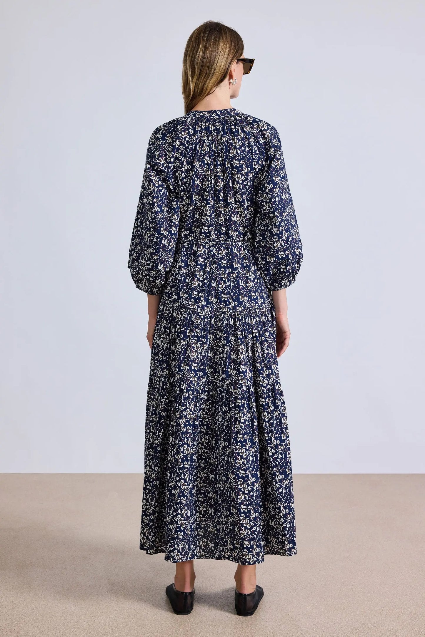 Apiece Apart Luminile Tier Maxi Mira Floral Navy-Apiece Apart-Thistle Hill