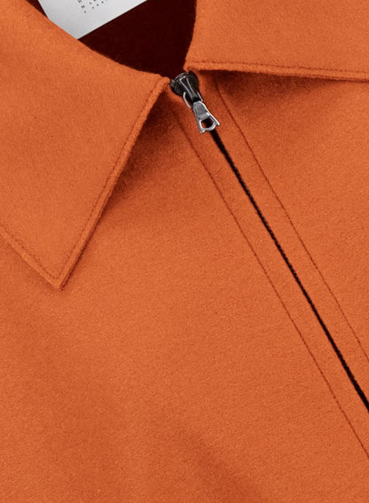Harris Wharf Raglan Drawstring Jacket Rust