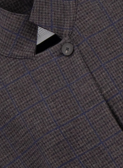Harris Wharf/ Loro Piana Raglan Cape Grey & Brown