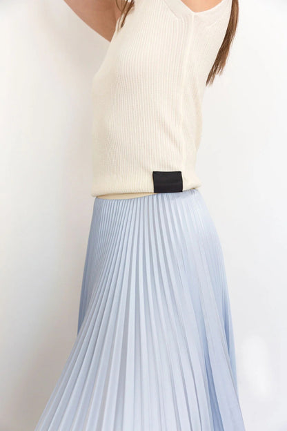 Loyd Ford Classic Satin Midi Skirt Powder Blue-Loyd Ford-Thistle Hill