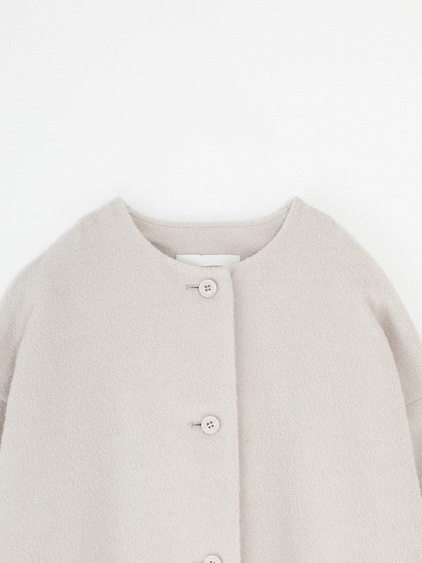 Evam Eva Wool Boucle Jacket Ecru-Evam Eva-Thistle Hill