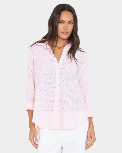 Xirena Beau Eyelet Shirt Pale Rose-Xirena-Thistle Hill