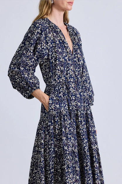 Apiece Apart Luminile Tier Maxi Mira Floral Navy-Apiece Apart-Thistle Hill