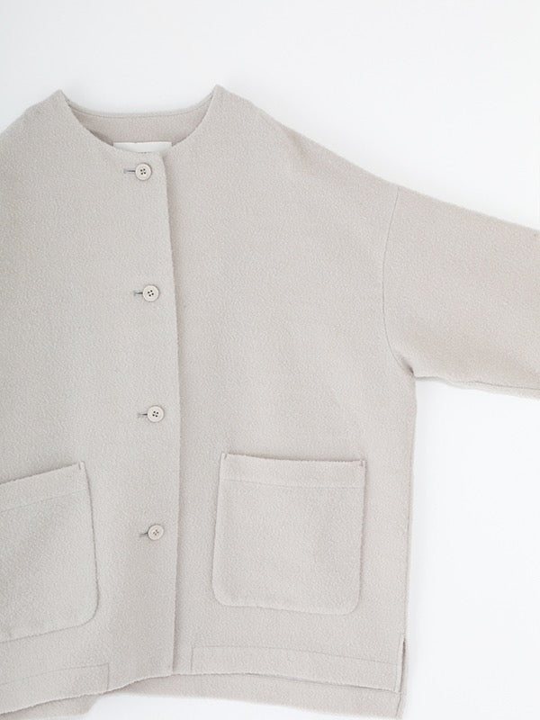 Evam Eva Wool Boucle Jacket Ecru-Evam Eva-Thistle Hill