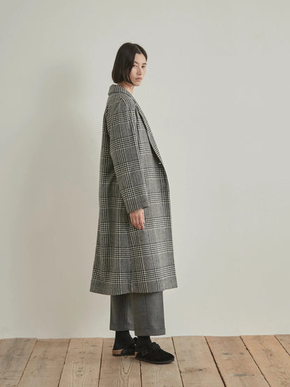 Nicholson & Nicholson My Robe Coat Grey Check-Nicholson & Nicholson-Thistle Hill