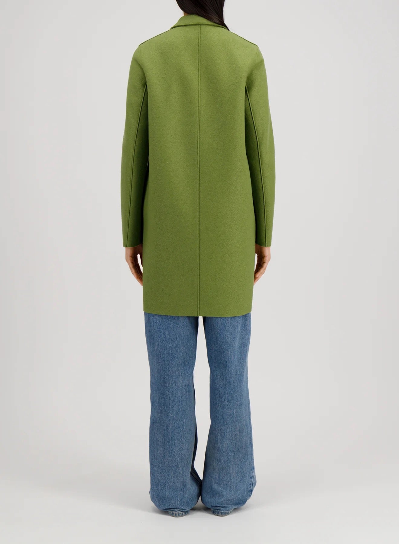 Harris Wharf London Cocoon Coat Pressed Wool Peridot-Harris Wharf London-Thistle Hill