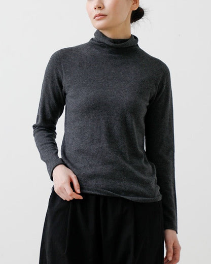 Evam Eva Cotton Cashmere Turtleneck Charcoal-Evam Eva-Thistle Hill