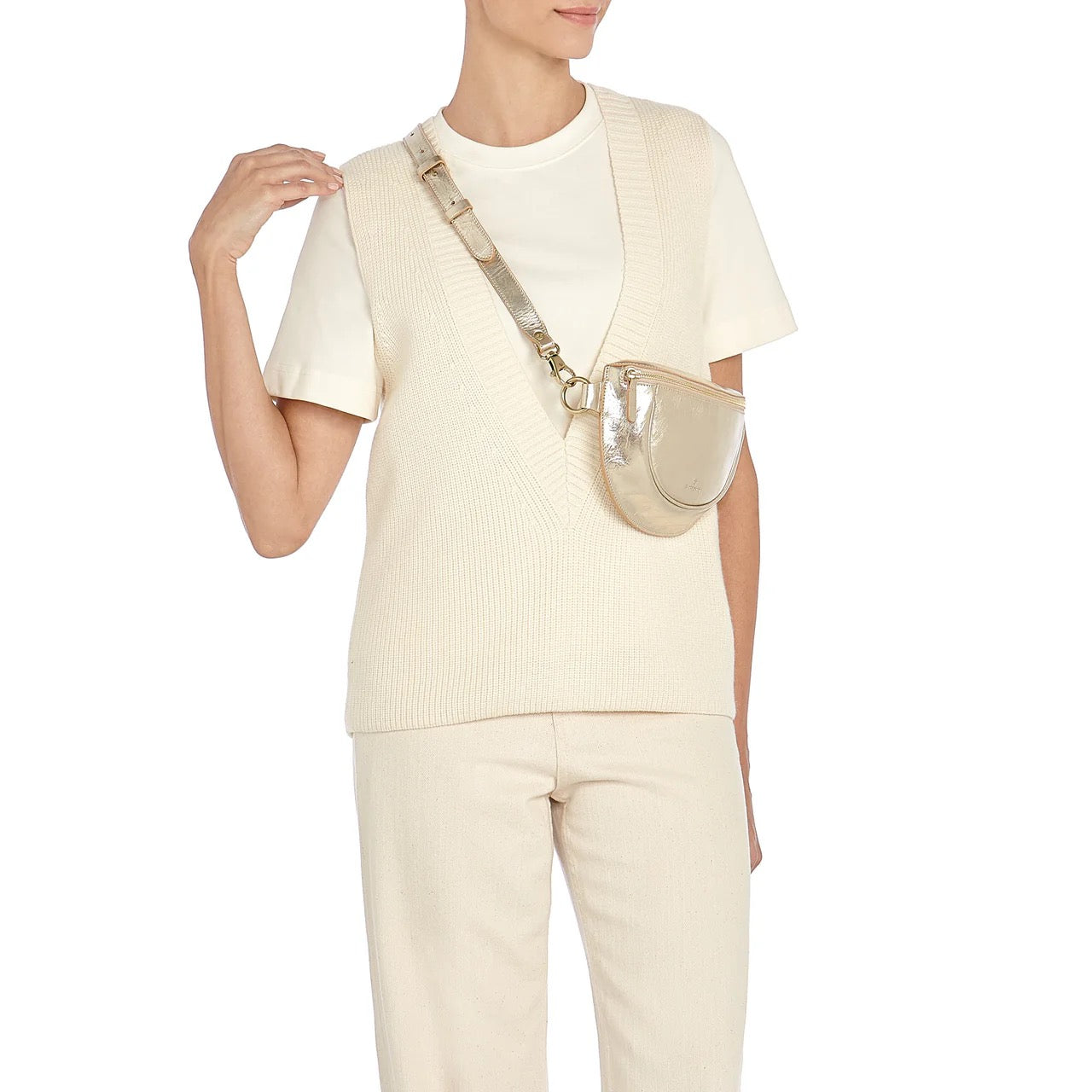 Il Bisonte Oliveta Belt Bag Metallic Platinum-Il Bisonte-Thistle Hill