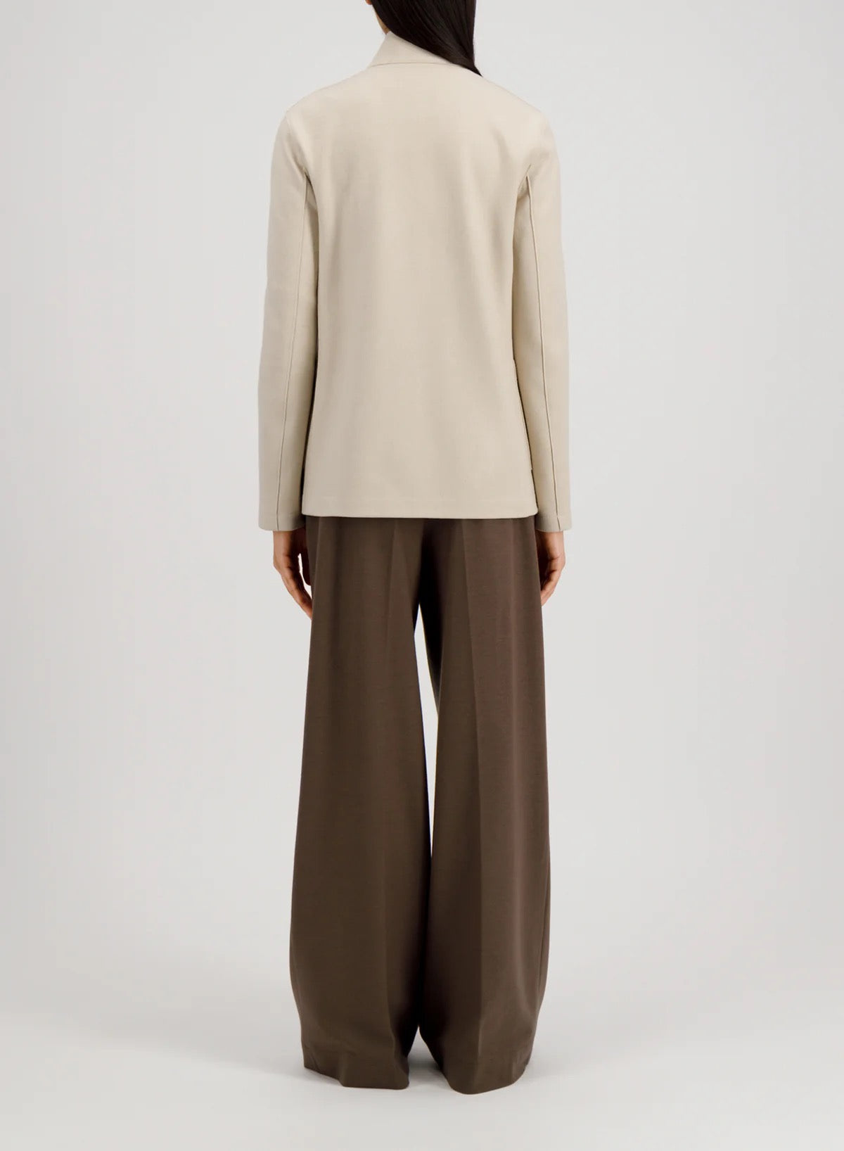 Harris Wharf London High Collar Blazer Cashmere Blend Almond-Harris Wharf London-Thistle Hill
