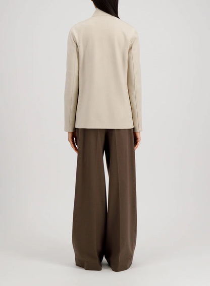 Harris Wharf London High Collar Blazer Cashmere Blend Almond-Harris Wharf London-Thistle Hill