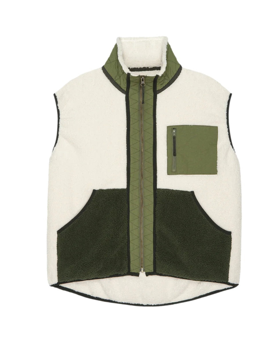 The Great Plush Tundra Vest Cream & Army-The Great-Thistle Hill