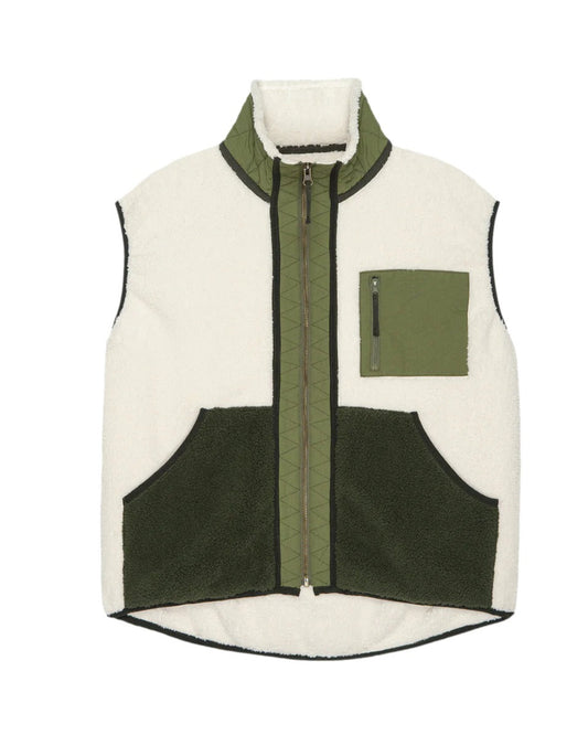 The Great Plush Tundra Vest Cream & Army-The Great-Thistle Hill