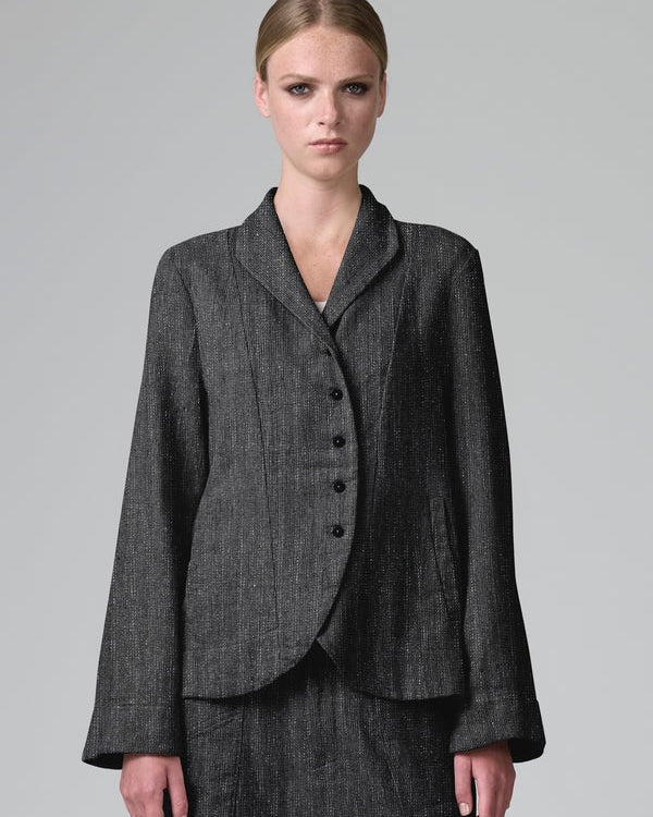 Transit Regular Fit Jacket in Herringbone Stretch Wool Blend Taupe-Transit-Thistle Hill