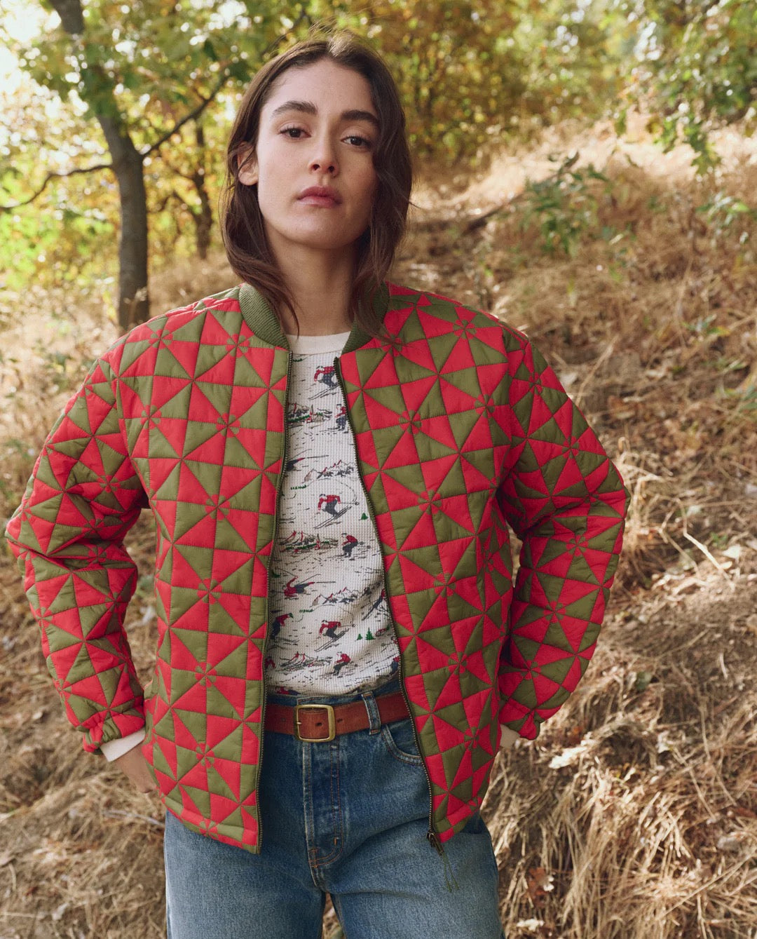 The Great Alps Puffer Jacket Quilted Vintage Army-The Great-Thistle Hill