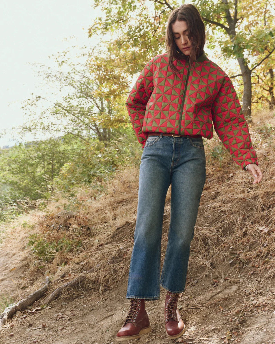 The Great Alps Puffer Jacket Quilted Vintage Army-The Great-Thistle Hill